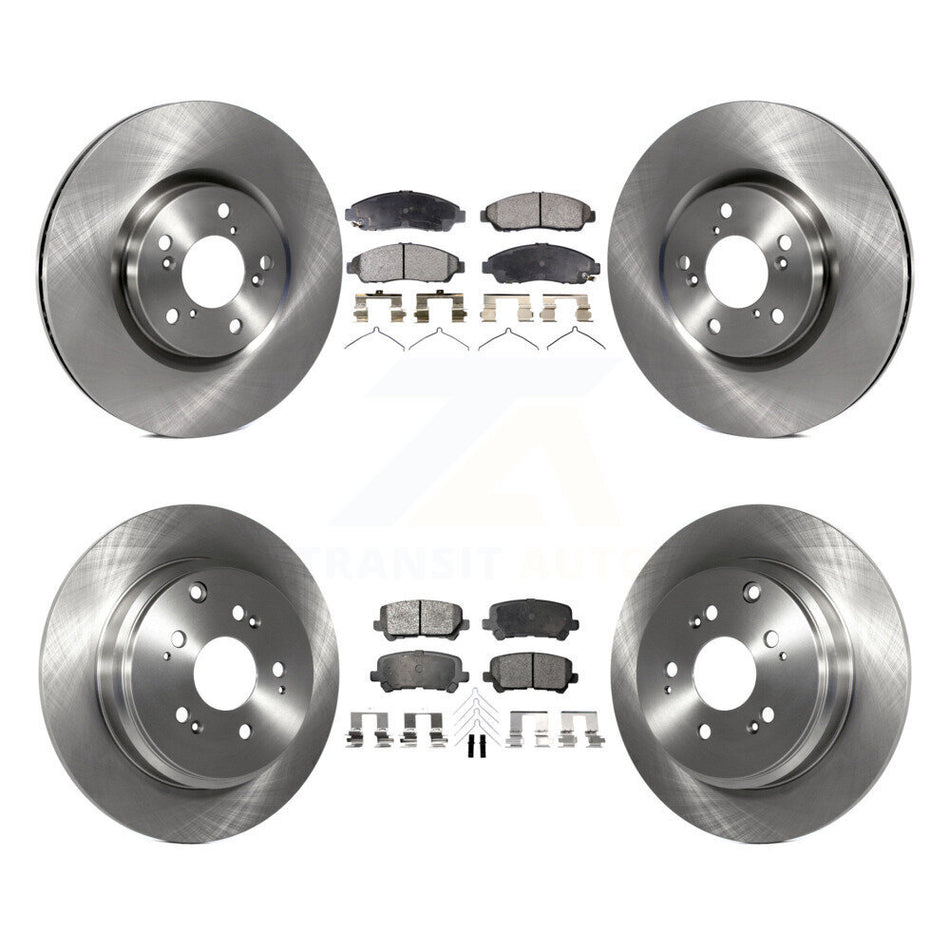 Front Rear Disc Brake Rotors And Ceramic Pads Kit For Honda Pilot Acura MDX ZDX K8T-101419