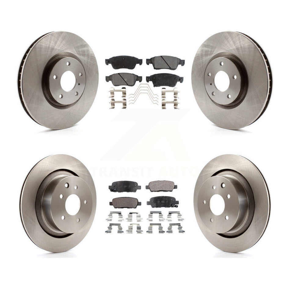 Front Rear Disc Brake Rotors And Ceramic Pads Kit For INFINITI G37 G35 Q60 K8T-101421
