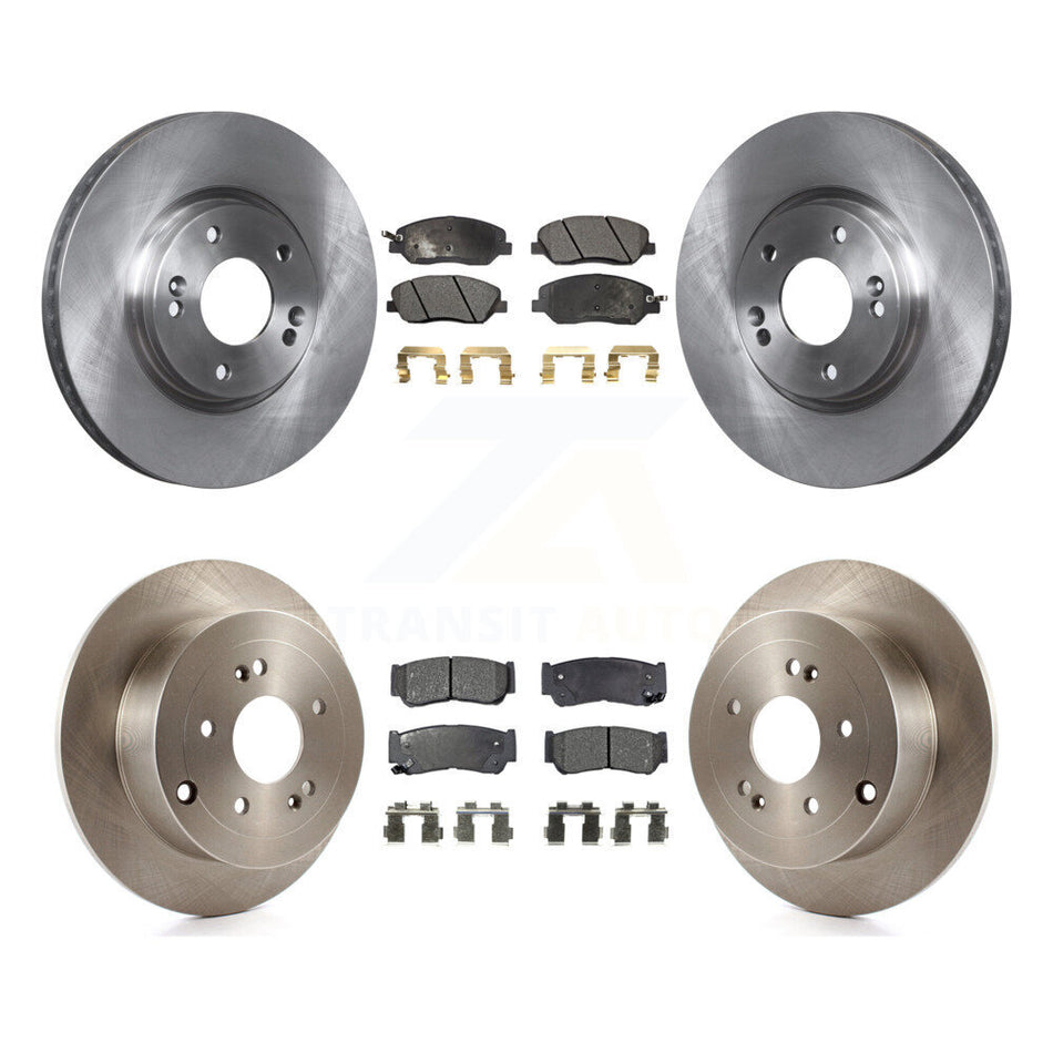 Front Rear Disc Brake Rotors And Ceramic Pads Kit For 2007-2009 Hyundai Santa Fe K8T-101429