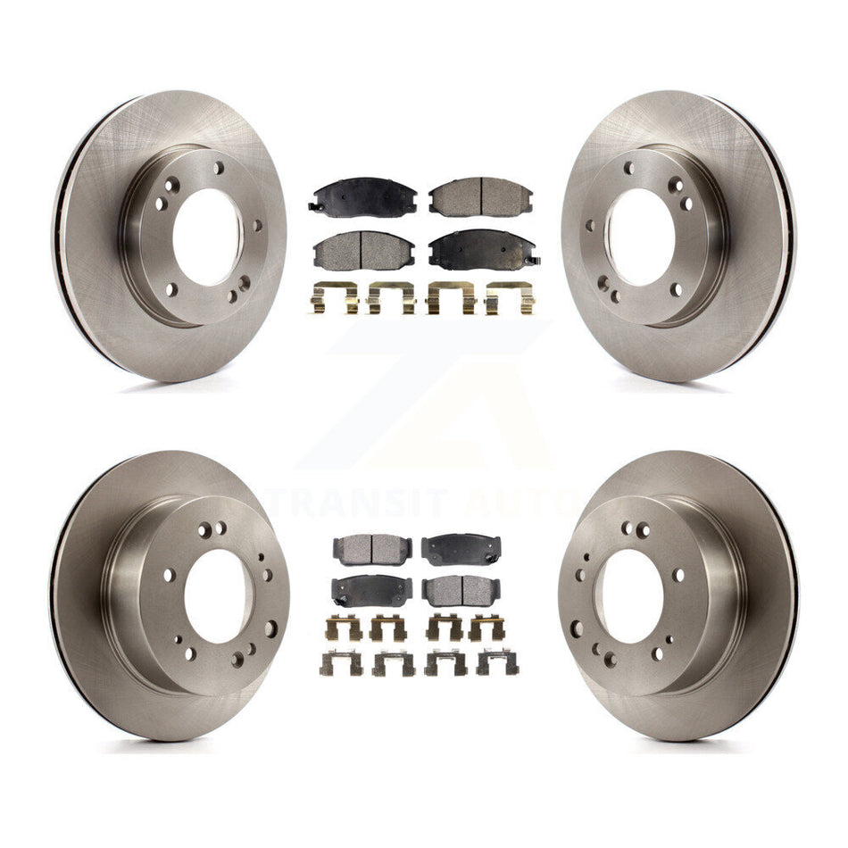 Front Rear Disc Brake Rotors And Ceramic Pads Kit For 2007-2009 Kia Sorento K8T-101431