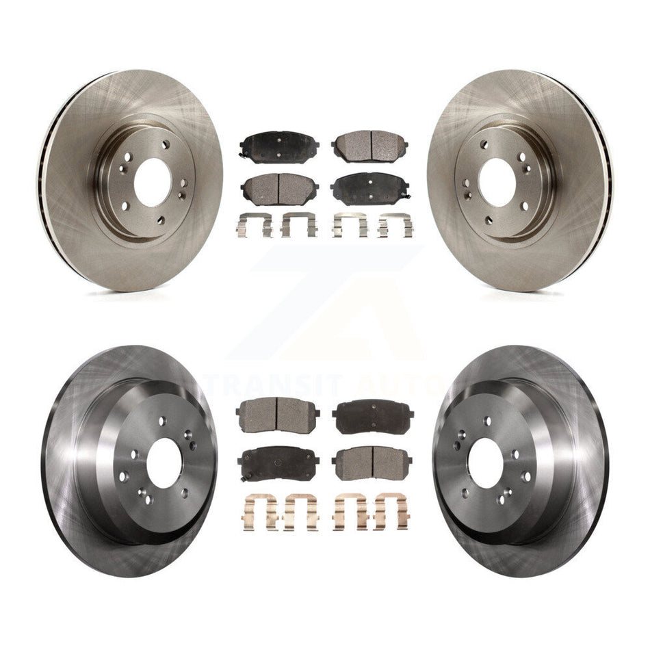 Front Rear Disc Brake Rotors And Ceramic Pads Kit For 2007-2012 Hyundai Veracruz K8T-101446