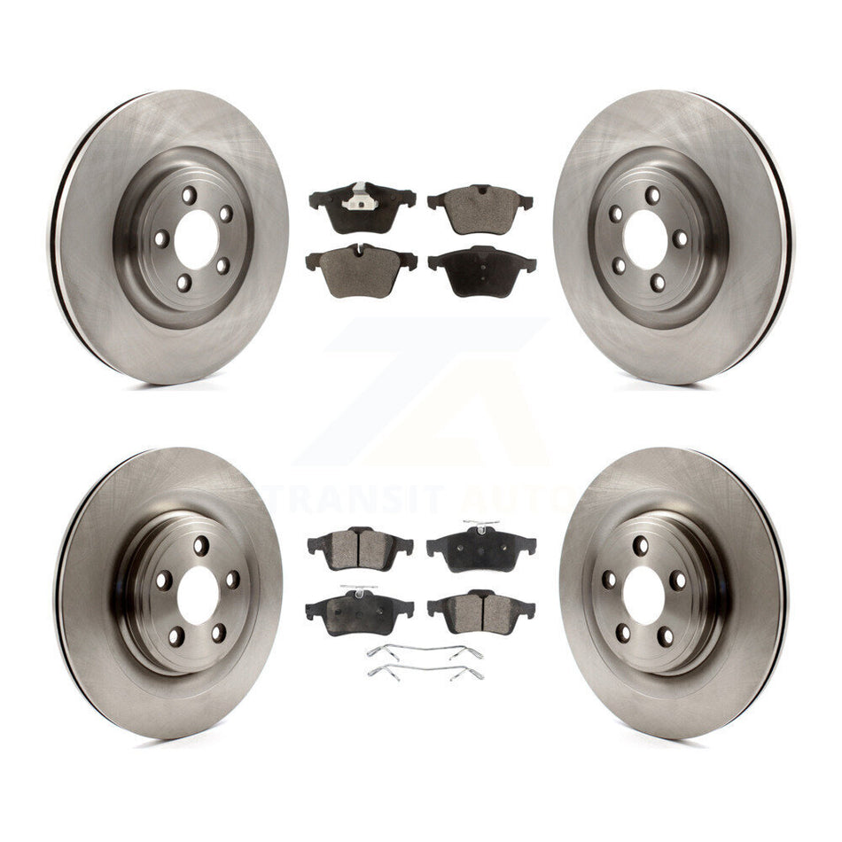 Front Rear Disc Brake Rotors And Ceramic Pads Kit For Jaguar XF XJ XKR XK K8T-101459