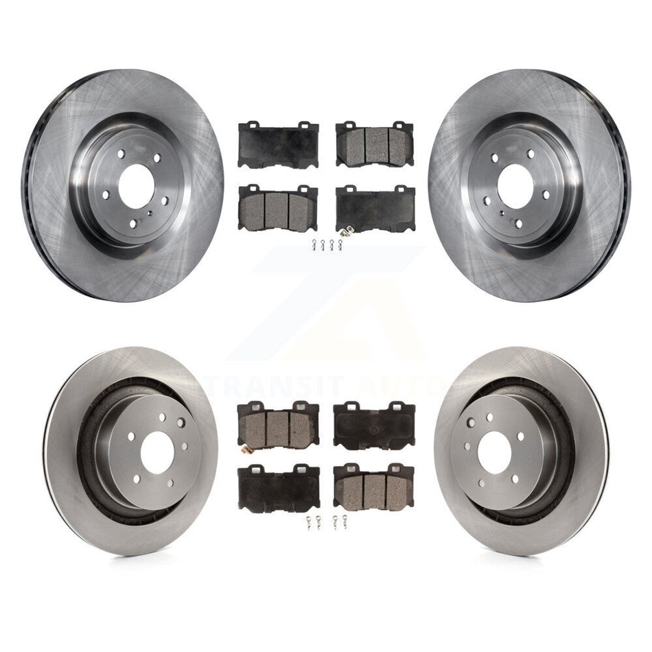 Front Rear Disc Brake Rotors And Ceramic Pads Kit For INFINITI G37 Nissan 370Z Q60 Z K8T-101473