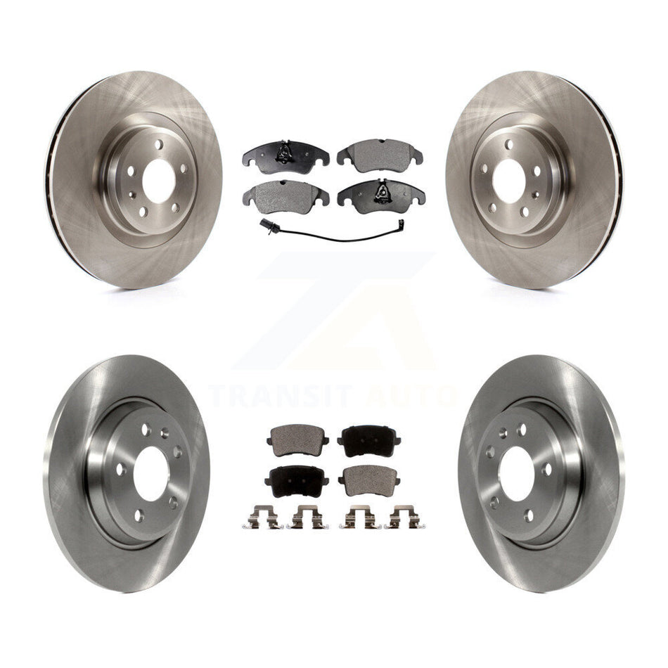 Front Rear Disc Brake Rotors And Ceramic Pads Kit For 2009-2010 Audi Q5 With 345mm Diameter Rotor K8T-101481