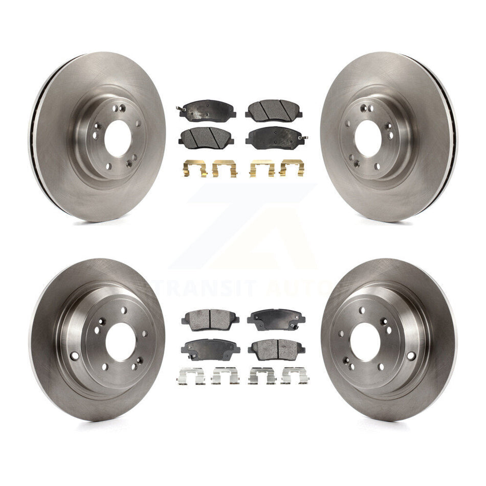 Front Rear Disc Brake Rotors And Ceramic Pads Kit For 2012 Hyundai Genesis 3.8L K8T-101494