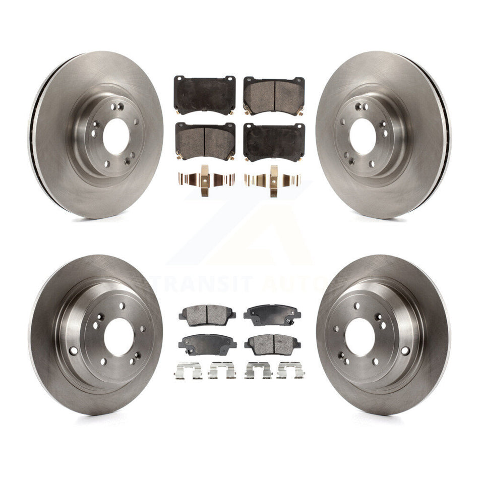 Front Rear Disc Brake Rotors And Ceramic Pads Kit For Hyundai Genesis K8T-101496