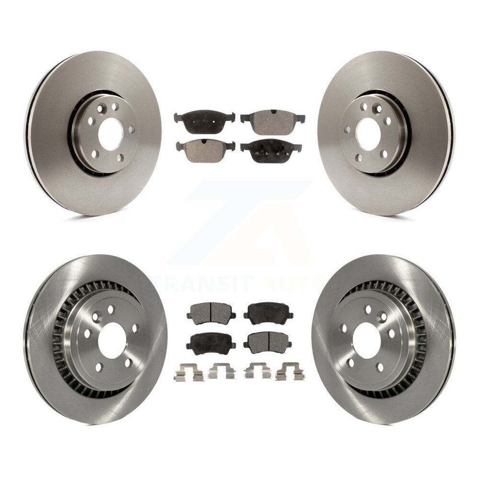 Front Rear Disc Brake Rotors And Ceramic Pads Kit For 2010-2015 Volvo XC60 K8T-101512