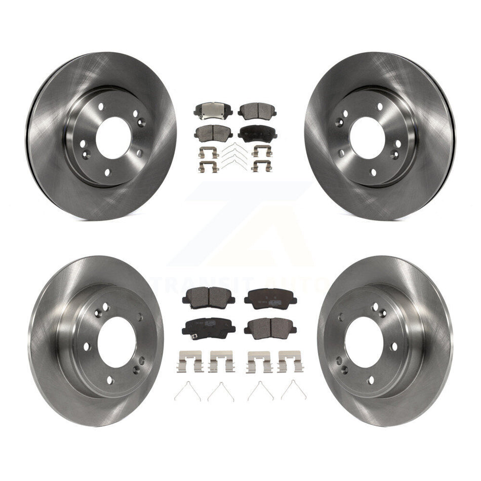 Front Rear Disc Brake Rotors And Ceramic Pads Kit For Hyundai Veloster Elantra GT K8T-101529