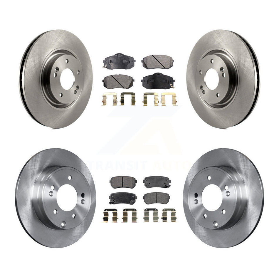 Front Rear Disc Brake Rotors And Ceramic Pads Kit For Hyundai Tucson Kia Cadenza K8T-101532