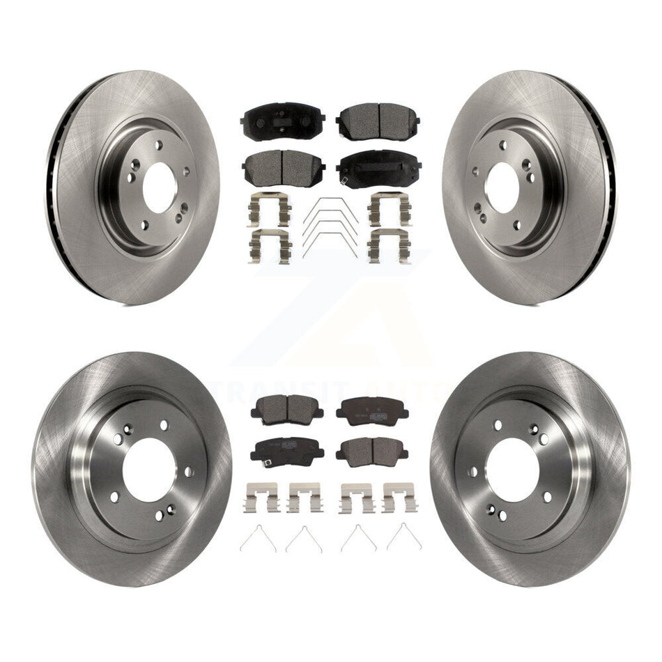 Front Rear Disc Brake Rotors And Ceramic Pads Kit For Kia Optima With Electric Parking K8T-101541