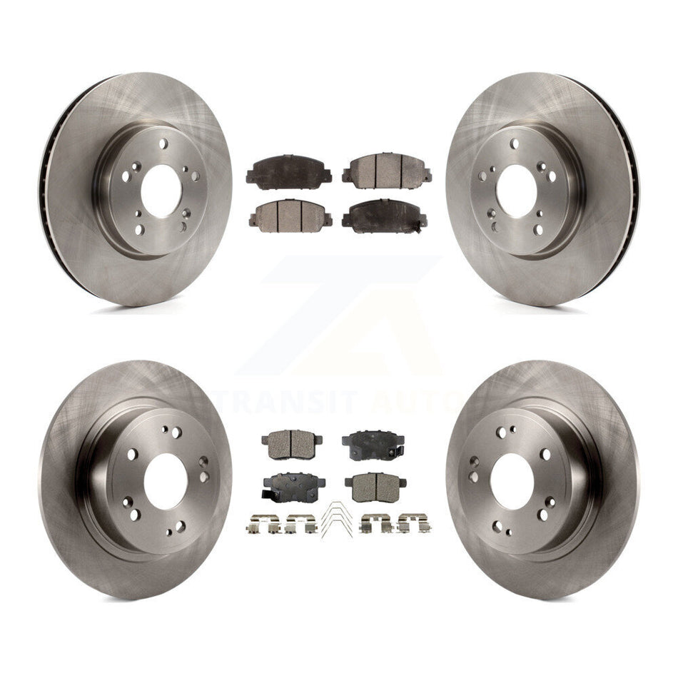 Front Rear Disc Brake Rotors And Ceramic Pads Kit For Honda Accord K8T-101571