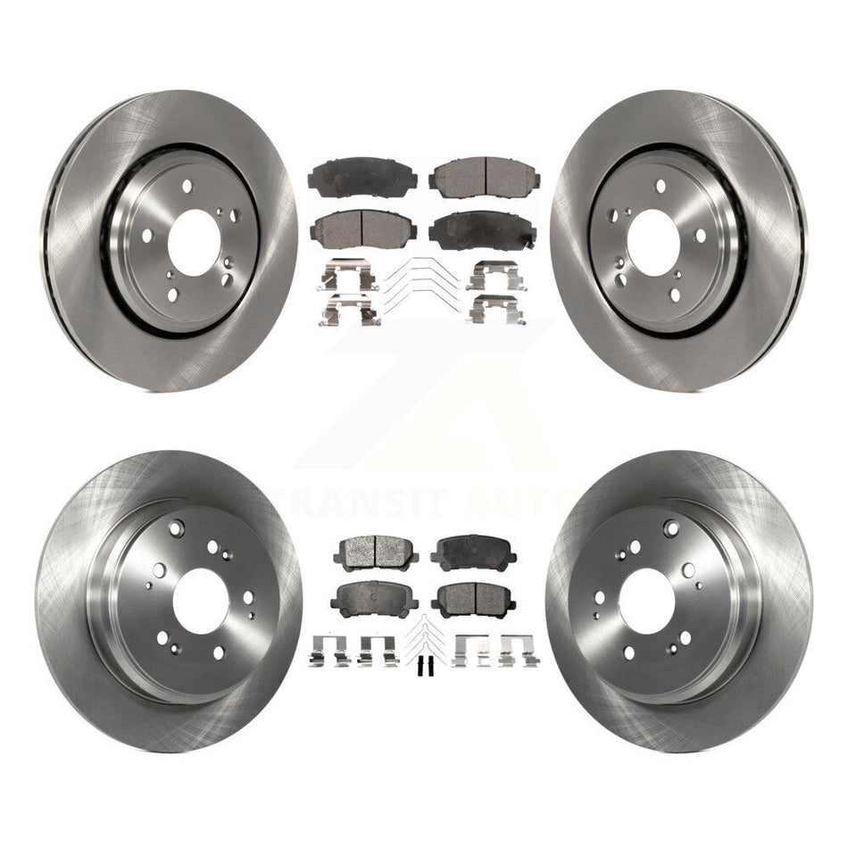 Front Rear Disc Brake Rotors And Ceramic Pads Kit For 2015-2017 Honda Odyssey K8T-101576