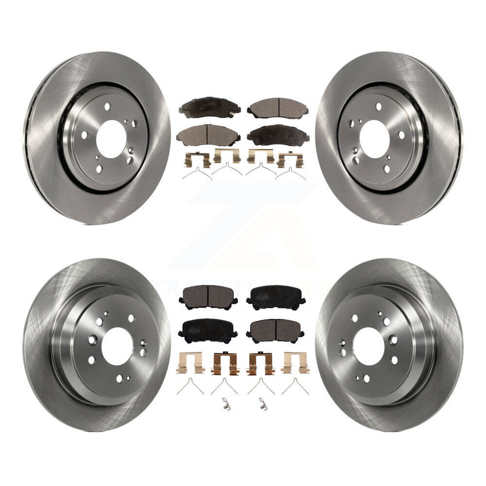 Front Rear Disc Brake Rotors And Ceramic Pads Kit For Honda Pilot Ridgeline K8T-101577