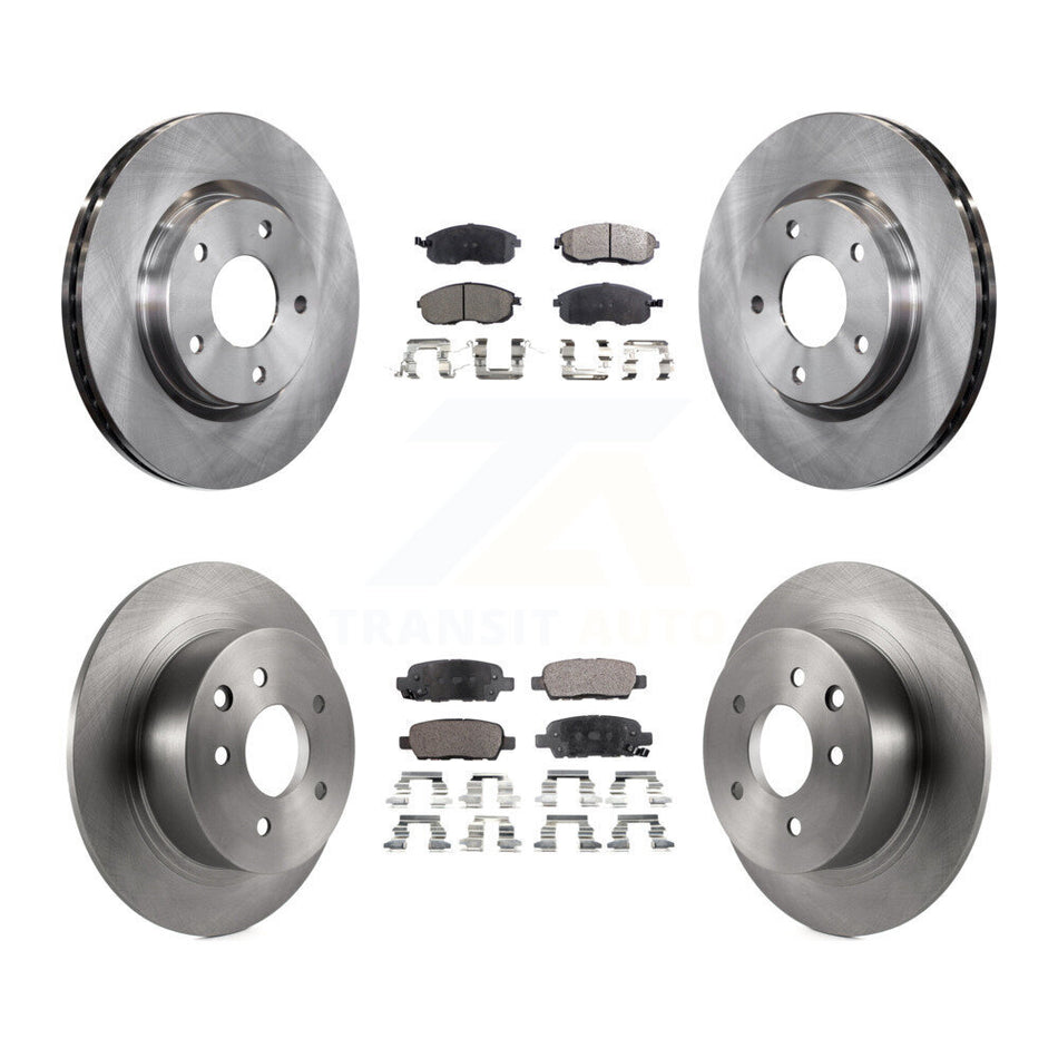 Front Rear Disc Brake Rotors And Ceramic Pads Kit For Nissan Sentra K8T-101590