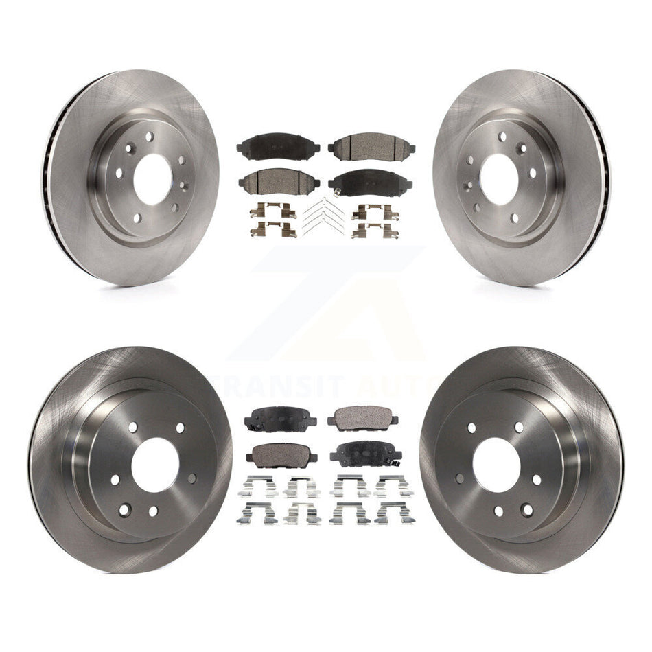Front Rear Disc Brake Rotors And Ceramic Pads Kit For 2015 Nissan LEAF Vehicles Manufactured In Japan K8T-101594