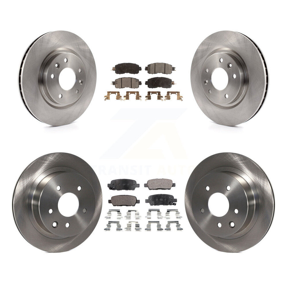 Front Rear Disc Brake Rotors And Ceramic Pads Kit For Nissan LEAF K8T-101595