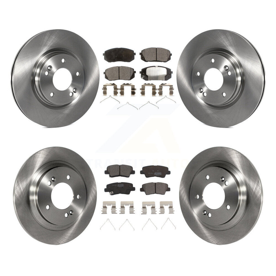 Front Rear Disc Brake Rotors And Ceramic Pads Kit For Kia Optima With Electric Parking K8T-101606