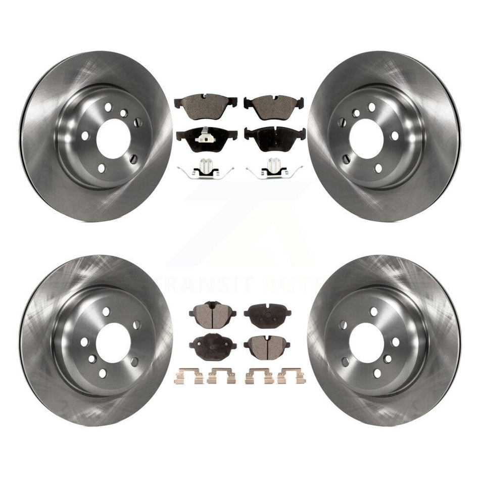 Front Rear Disc Brake Rotors And Ceramic Pads Kit For BMW 528i xDrive Without Performance Brakes With 330mm Diameter Rotor K8T-101610