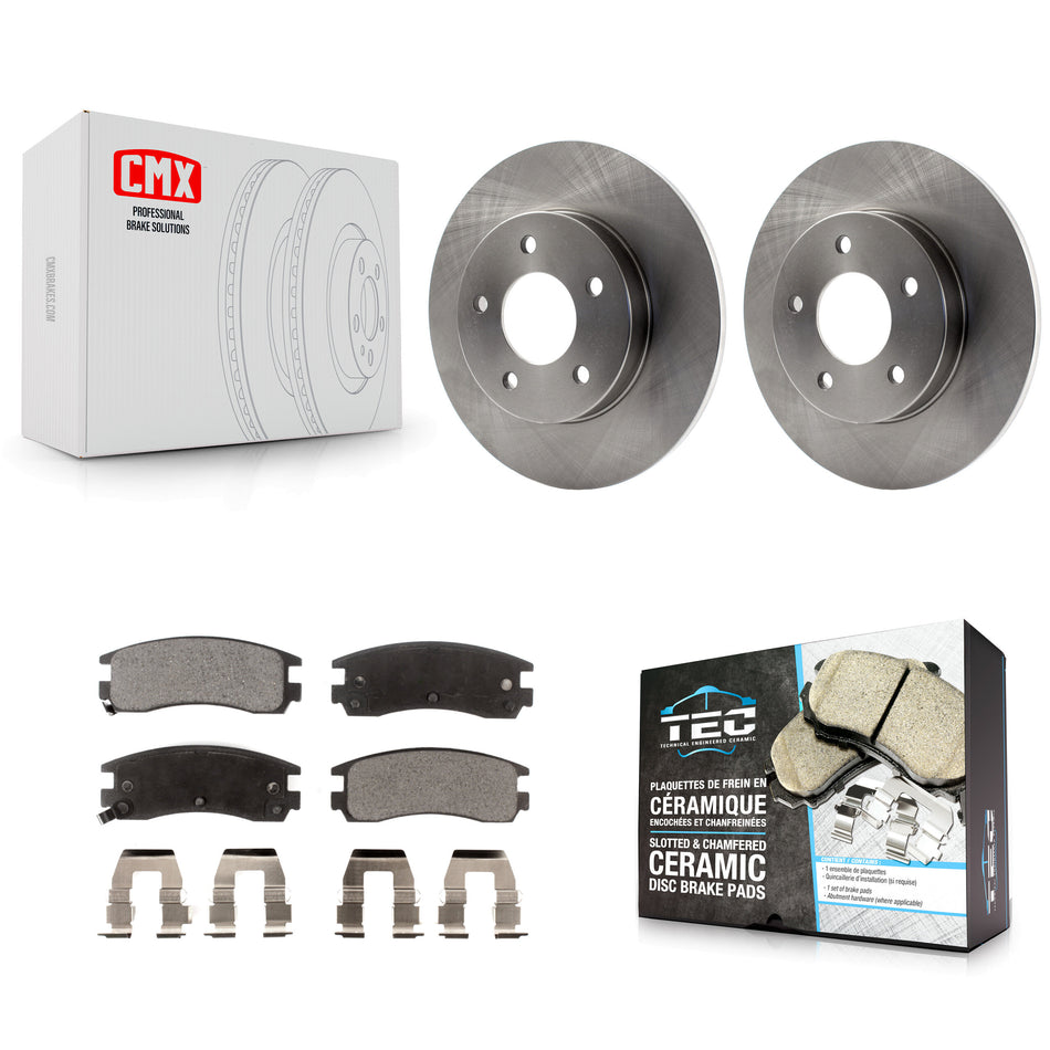 Rear Disc Brake Rotors And Ceramic Pads Kit For Cadillac DeVille Buick Park Avenue Eldorado Seville Riviera Oldsmobile Aurora Allante Toronado K8T-101621