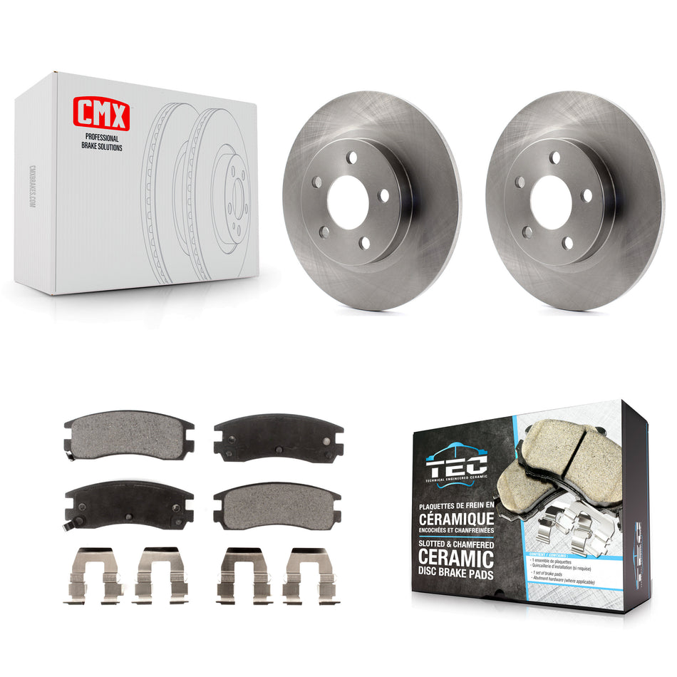 Rear Disc Brake Rotors And Ceramic Pads Kit For Cadillac DeVille Buick Park Avenue Seville Pontiac Bonneville K8T-101623