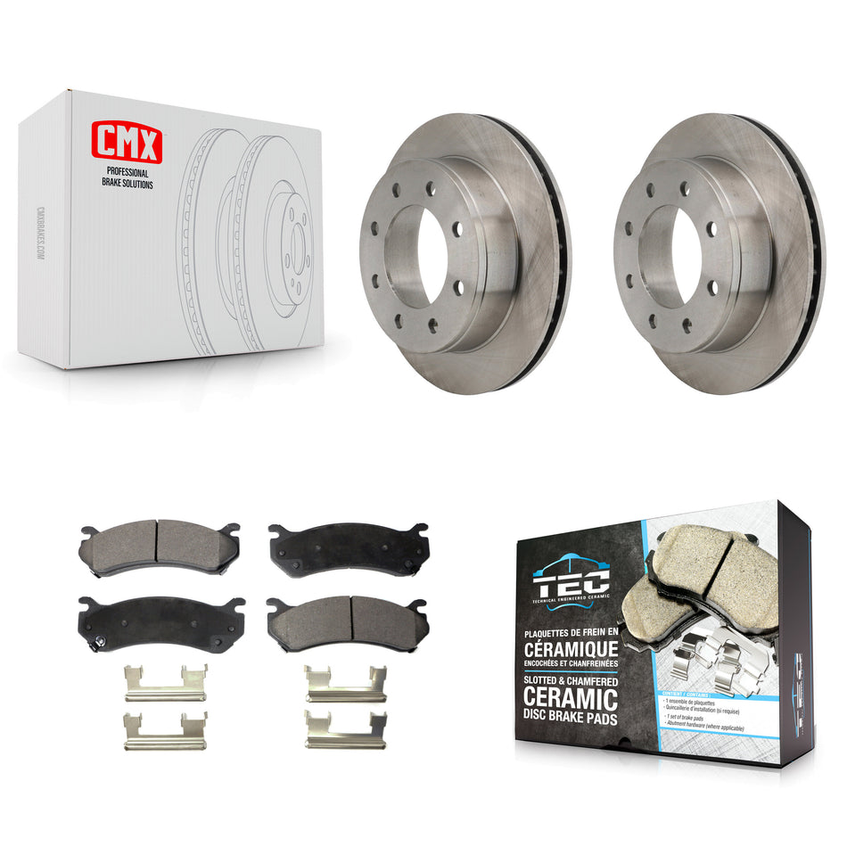 Rear Disc Brake Rotors And Ceramic Pads Kit For Chevrolet Silverado 2500 HD GMC Sierra Hummer H2 1500 Suburban Yukon XL Avalanche Classic K8T-101631