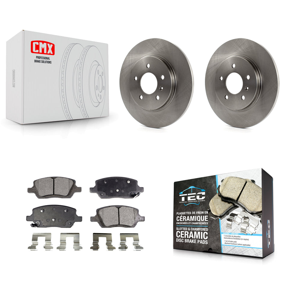 Rear Disc Brake Rotors And Ceramic Pads Kit For 2005-2005 Chevrolet Uplander Pontiac Montana Buick Terraza Saturn Relay K8T-101651