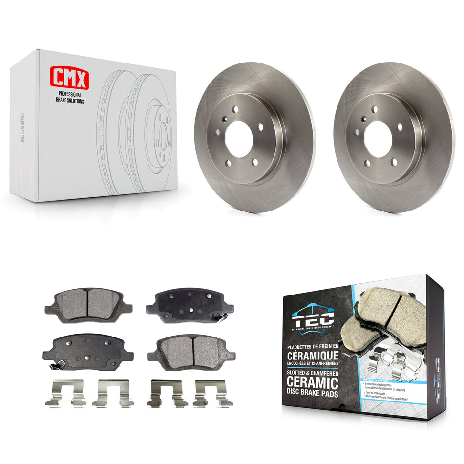 Rear Disc Brake Rotors And Ceramic Pads Kit For 2005-2005 Chevrolet Uplander Pontiac Montana Buick Terraza Saturn Relay K8T-101652