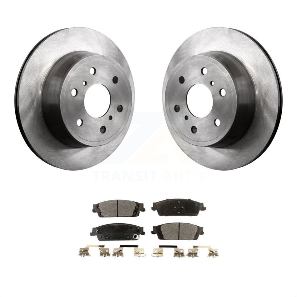 Rear Disc Brake Rotors And Ceramic Pads Kit For Chevrolet Silverado 1500 GMC Sierra Tahoe Suburban Yukon Cadillac XL Escalade ESV LD Limited K8T-101662
