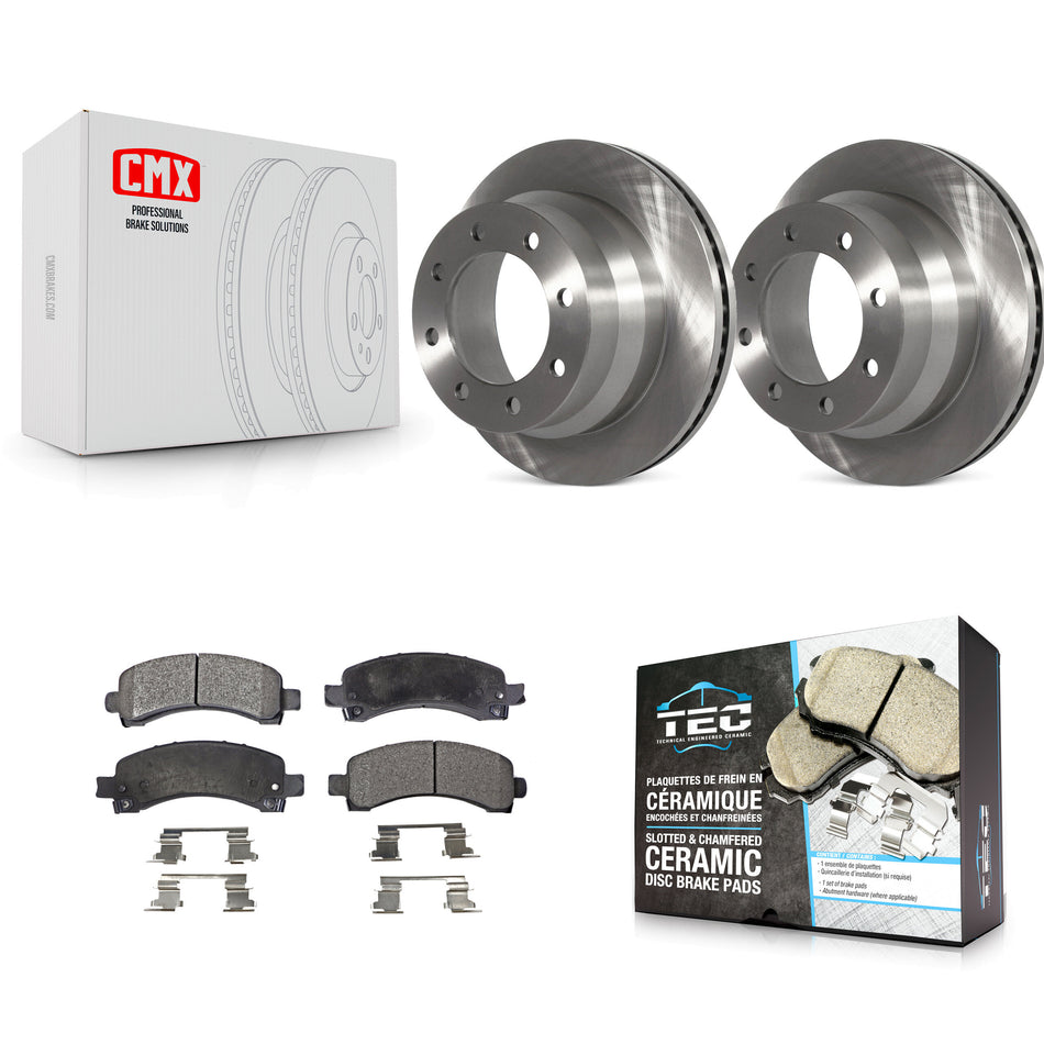 Rear Disc Brake Rotors And Ceramic Pads Kit For Chevrolet Express 4500 K8T-101668