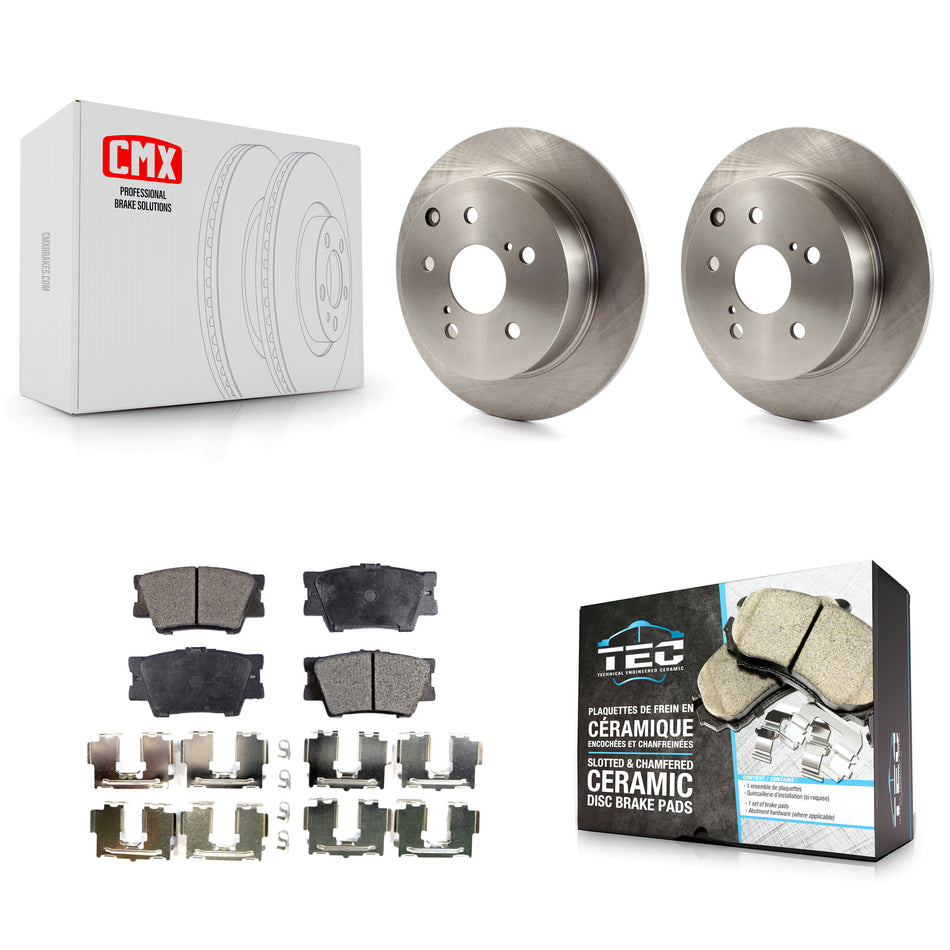 Rear Disc Brake Rotors And Ceramic Pads Kit For Toyota Matrix Pontiac Vibe K8T-101670