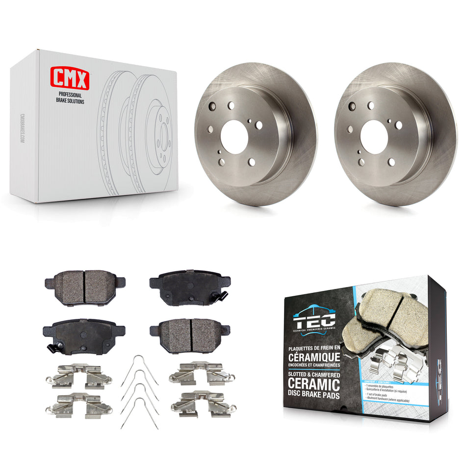 Rear Disc Brake Rotors And Ceramic Pads Kit For 2010 Toyota Matrix XRS K8T-101671