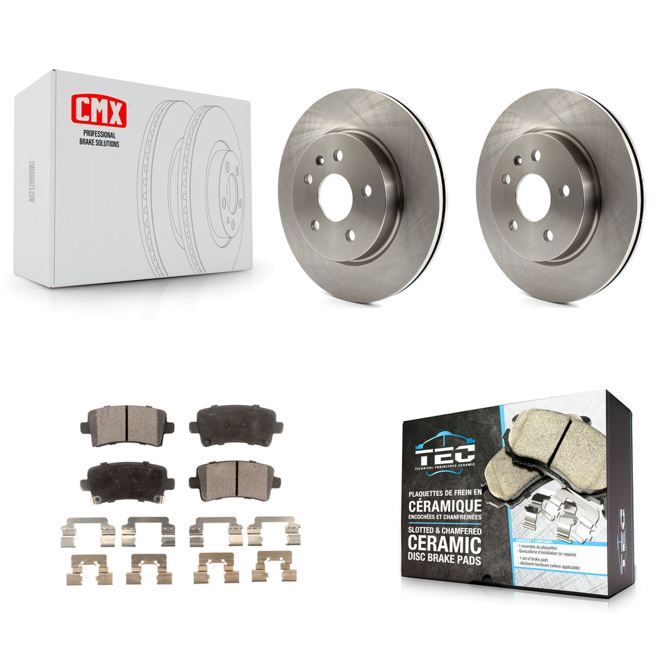 Rear Disc Brake Rotors And Ceramic Pads Kit For Chevrolet Malibu Buick Impala LaCrosse Regal Cadillac XTS Limited Saab 9-5 Allure K8T-101685