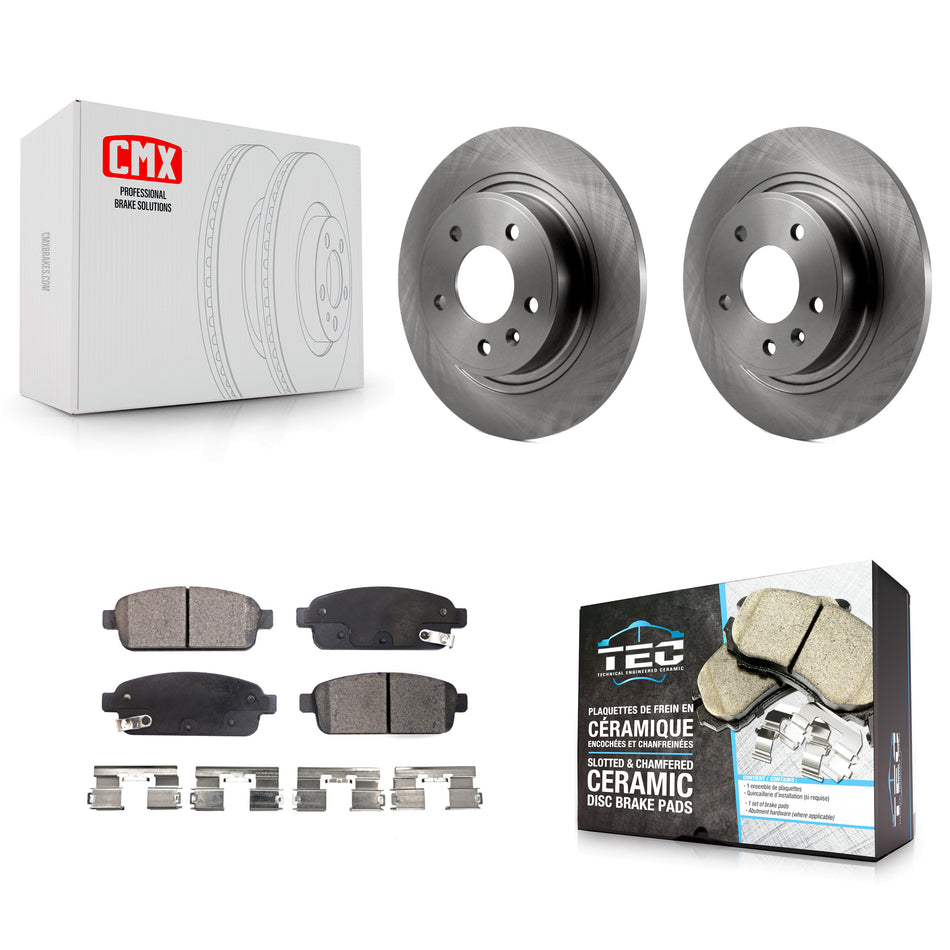 Rear Disc Brake Rotors And Ceramic Pads Kit For Chevrolet Cruze Buick Verano Volt Cascada Cadillac ELR Orlando K8T-101692