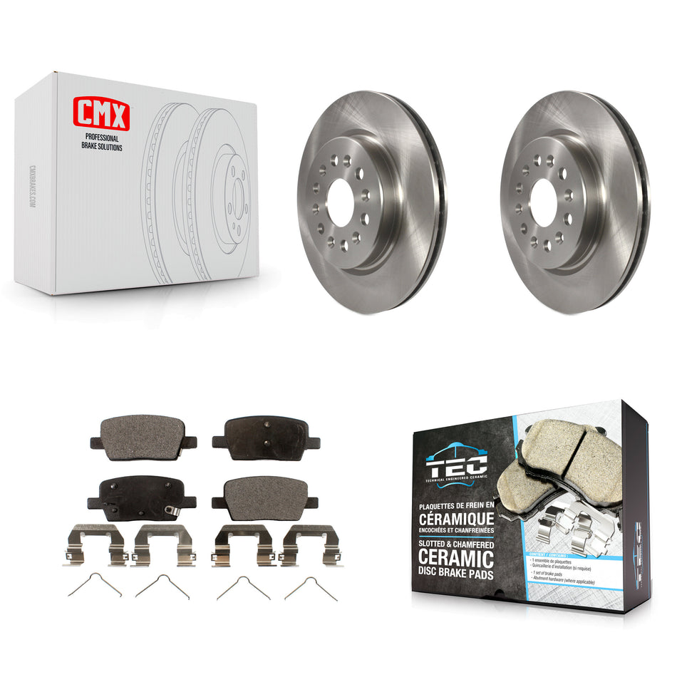 Rear Disc Brake Rotors And Ceramic Pads Kit For Chevrolet Traverse GMC Acadia Cadillac XT5 Buick Enclave Blazer XT6 K8T-101695