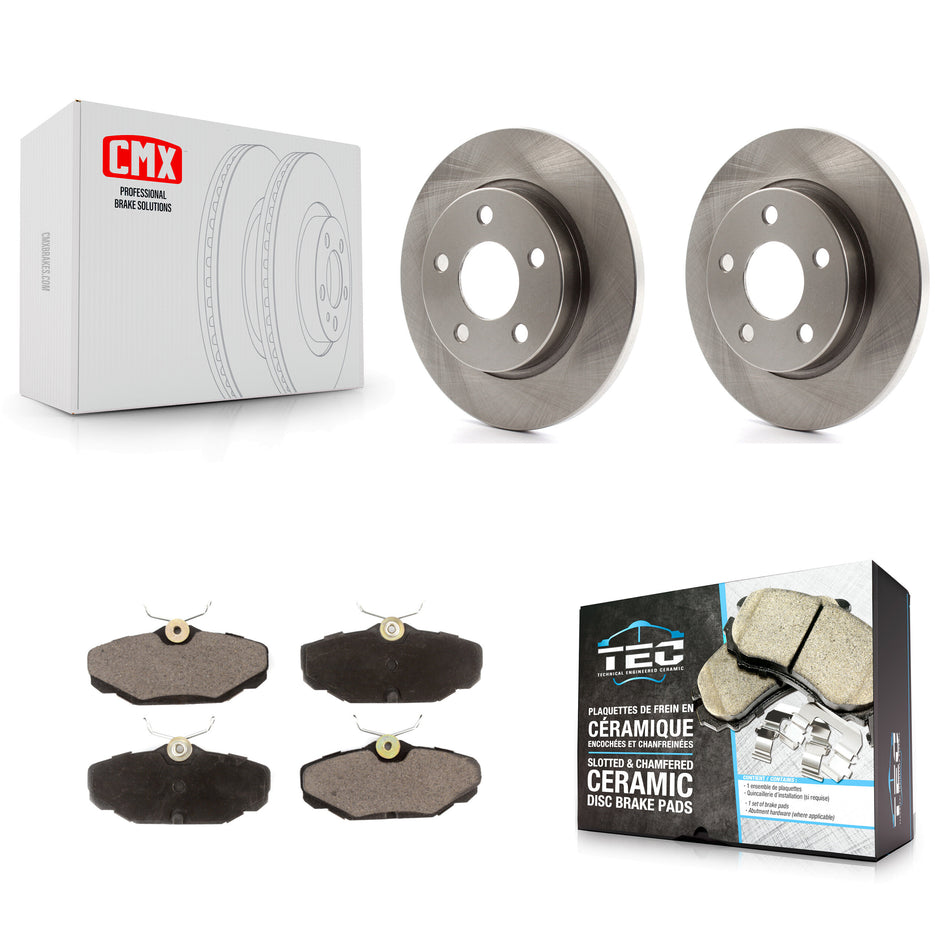 Rear Disc Brake Rotors And Ceramic Pads Kit For Ford Taurus Mercury Sable Lincoln Continental K8T-101696