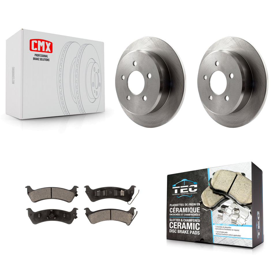 Rear Disc Brake Rotors And Ceramic Pads Kit For Ford Explorer Sport Trac K8T-101698