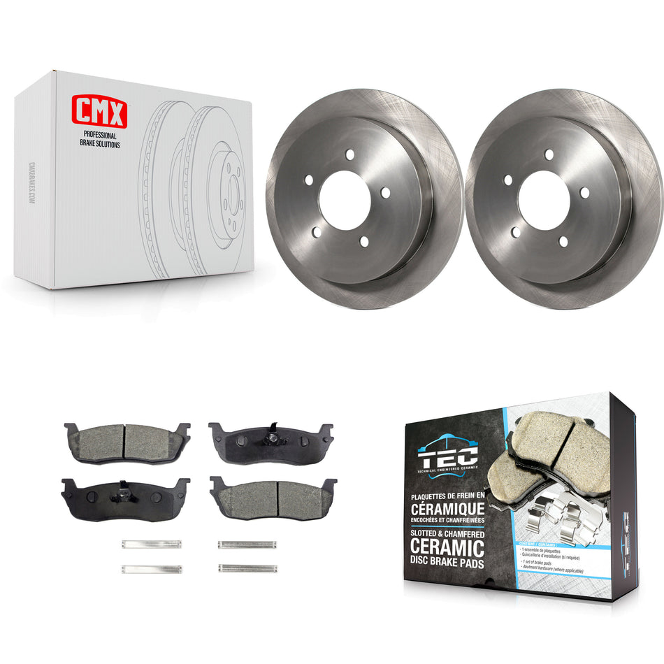Rear Disc Brake Rotors And Ceramic Pads Kit For Ford F-150 Expedition Lincoln Navigator Heritage Blackwood K8T-101711