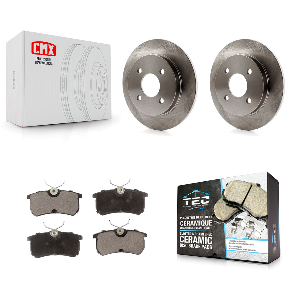 Rear Disc Brake Rotors And Ceramic Pads Kit For Ford Focus Fiesta K8T-101714