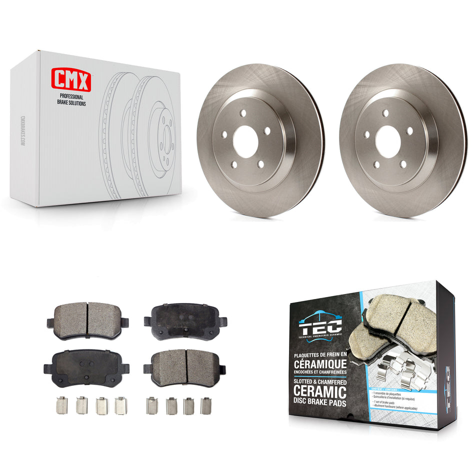 Rear Disc Brake Rotors And Ceramic Pads Kit For 2004-2007 Ford Freestar Mercury Monterey K8T-101722