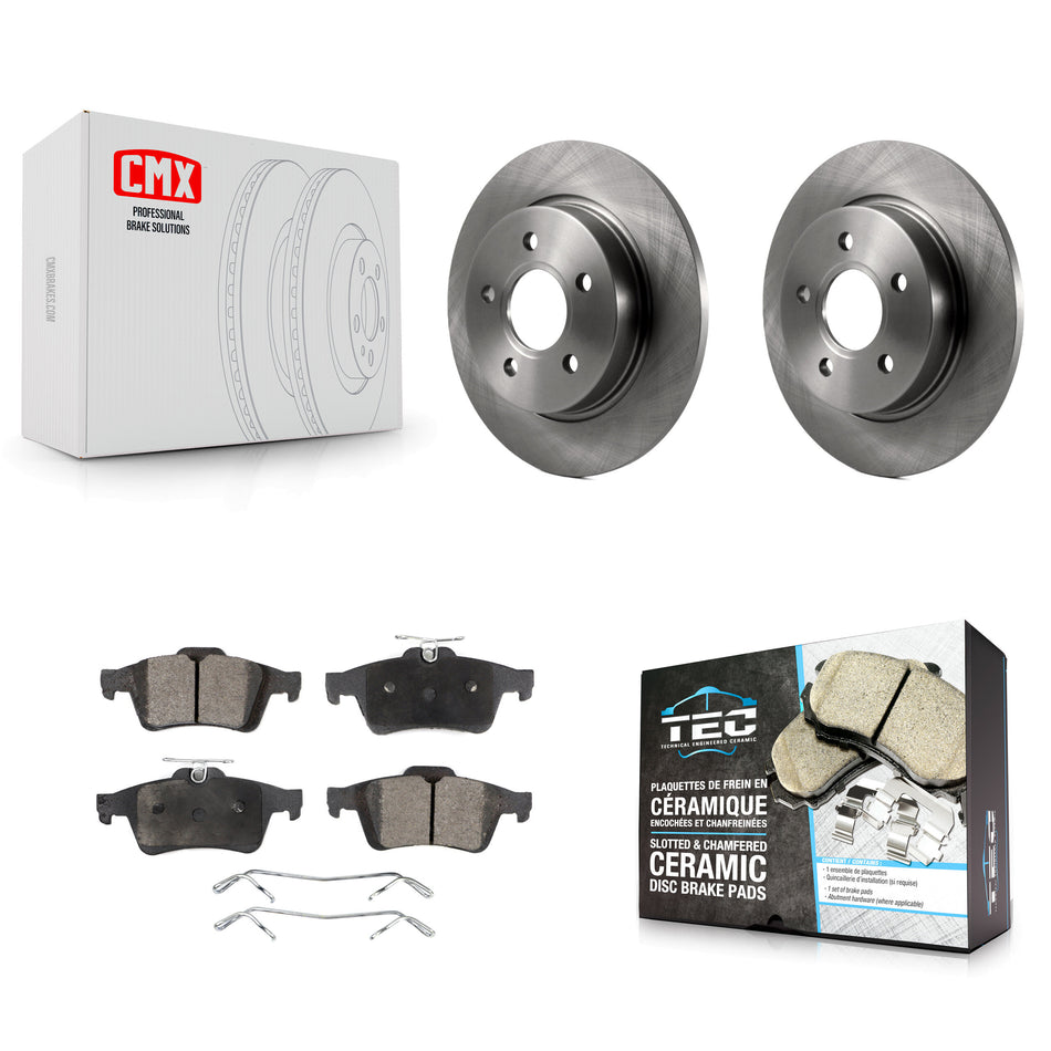 Rear Disc Brake Rotors And Ceramic Pads Kit For Ford Focus K8T-101747