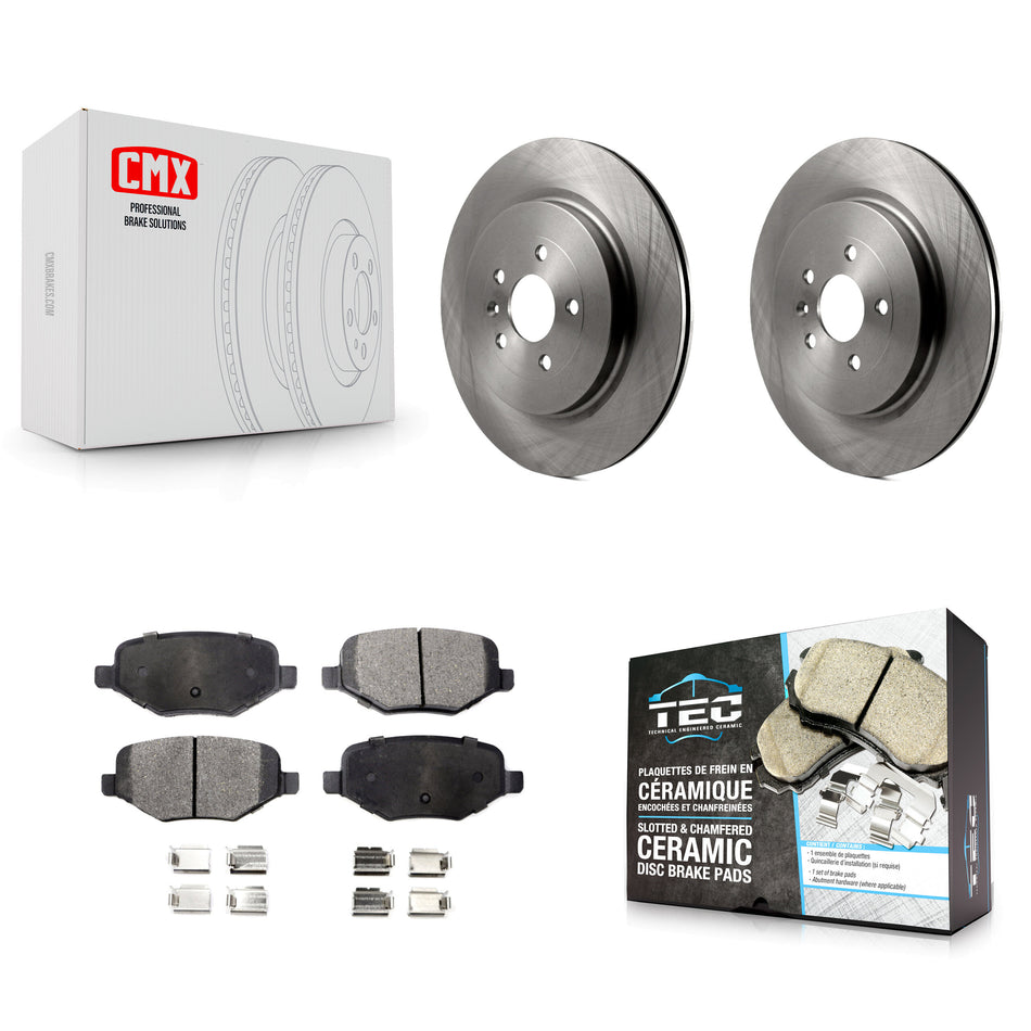 Rear Disc Brake Rotors And Ceramic Pads Kit For Ford Explorer Police Interceptor Utility Lincoln MKS Flex Taurus MKT K8T-101750