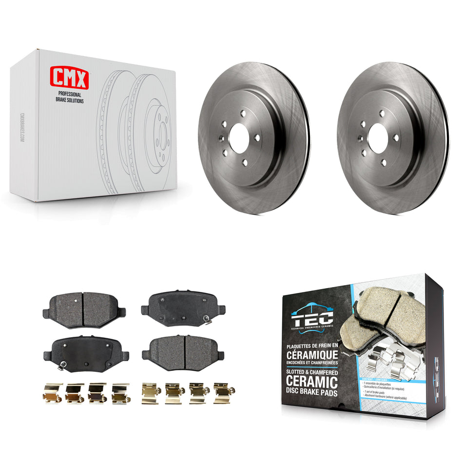 Rear Disc Brake Rotors And Ceramic Pads Kit For Ford Explorer Taurus Flex Police Interceptor Sedan Lincoln MKT MKS Special Service K8T-101751