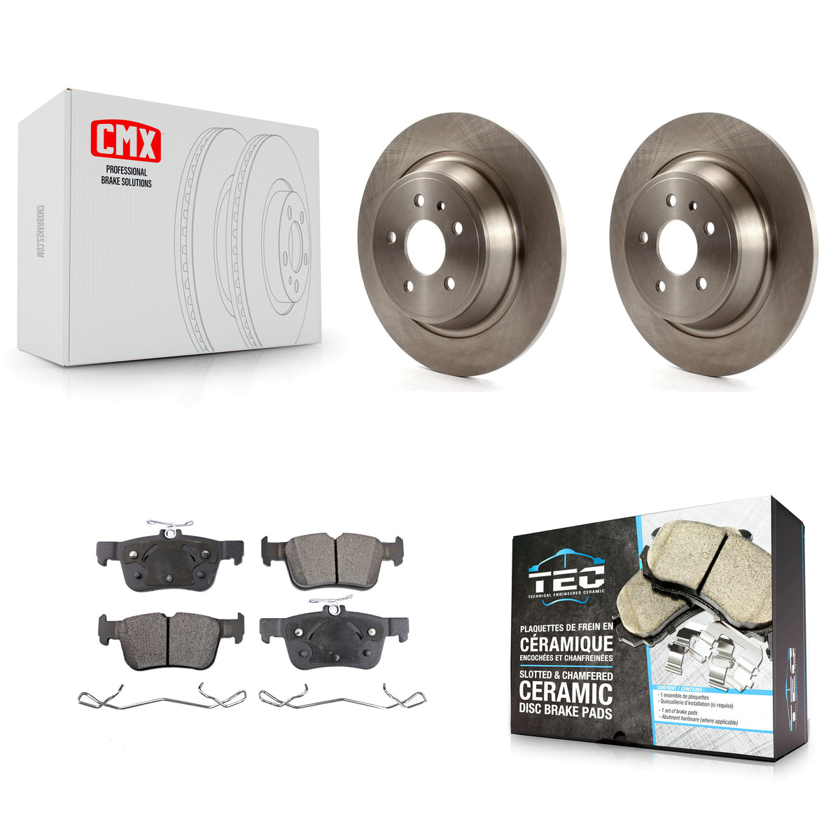 Rear Brake Rotor & Ceramic Pad Kit For Ford Escape Fusion Lincoln MKC MKX MKZ Continental K8T-101754