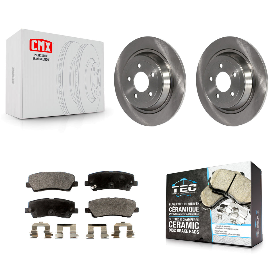 Rear Disc Brake Rotors And Ceramic Pads Kit For Ford Mustang K8T-101757