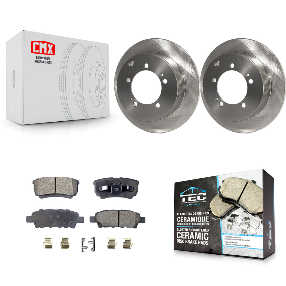 Rear Disc Brake Rotors And Ceramic Pads Kit For Mitsubishi Lancer Outlander K8T-101763