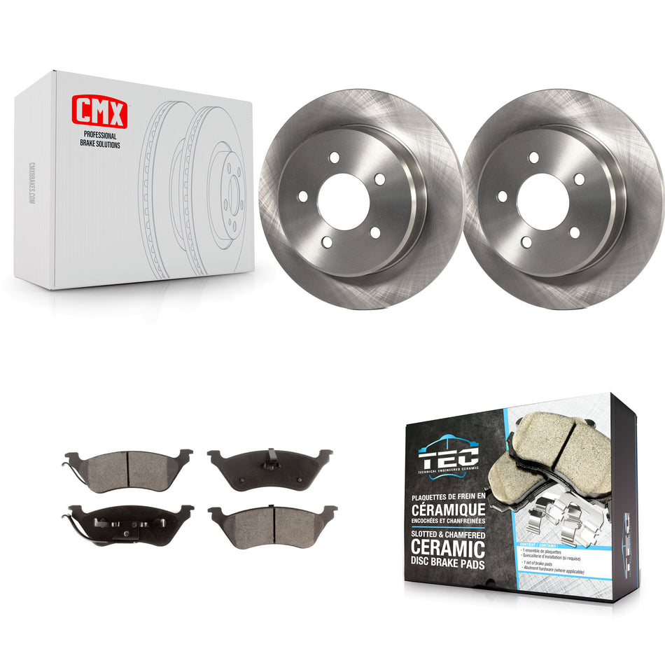 Rear Disc Brake Rotors And Ceramic Pads Kit For Dodge Grand Caravan Chrysler Town & Country Voyager K8T-101766