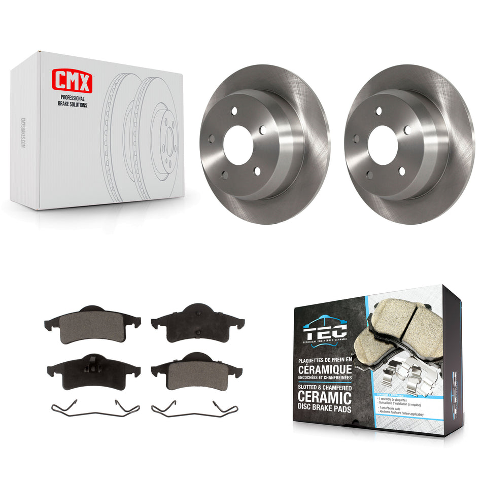 Rear Disc Brake Rotors And Ceramic Pads Kit For 1999-2004 Jeep Grand Cherokee K8T-101767