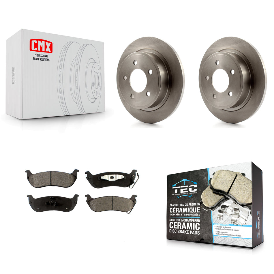 Rear Disc Brake Rotors And Ceramic Pads Kit For 2004-2008 Chrysler Pacifica K8T-101776