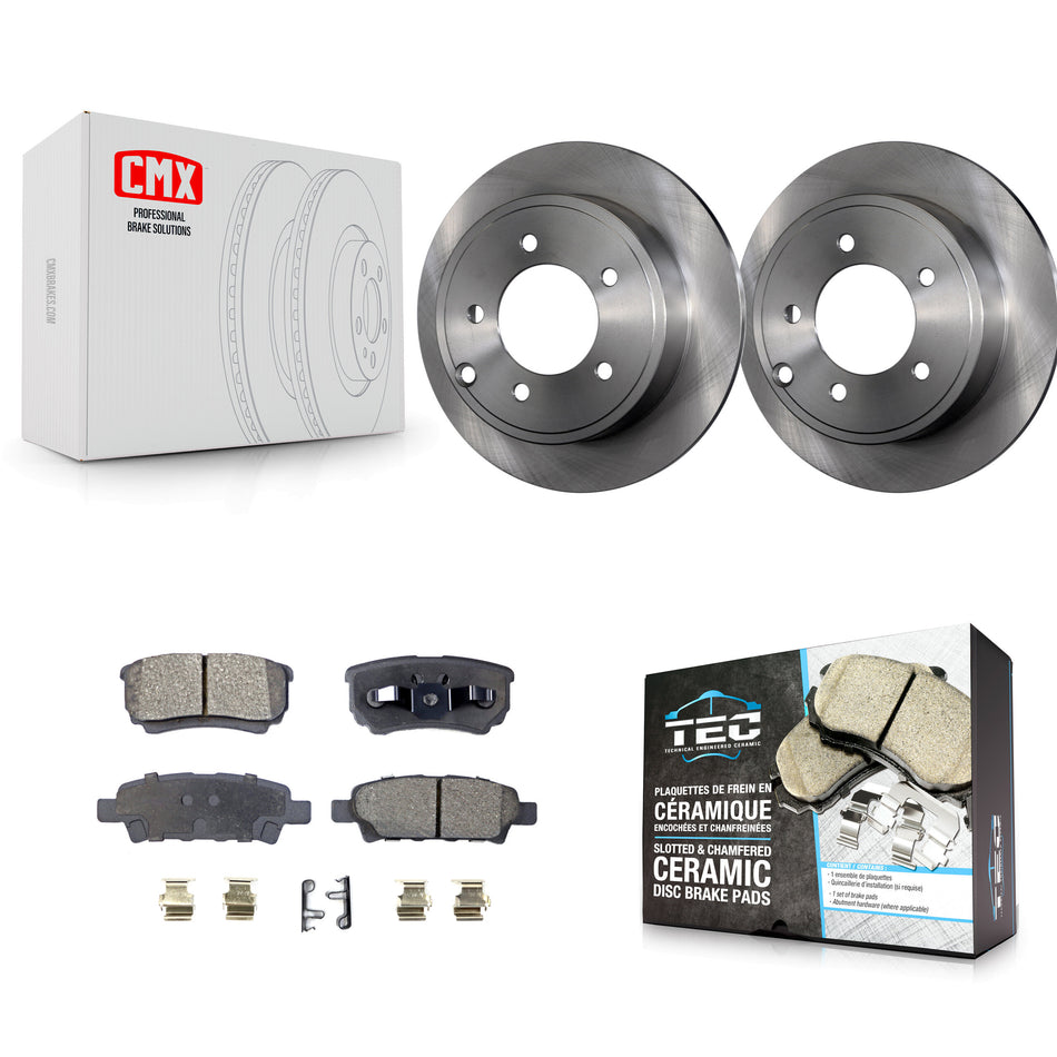 Rear Disc Brake Rotors And Ceramic Pads Kit For Jeep Dodge Patriot Chrysler Compass Avenger 200 Caliber Sebring Mitsubishi Lancer K8T-101784