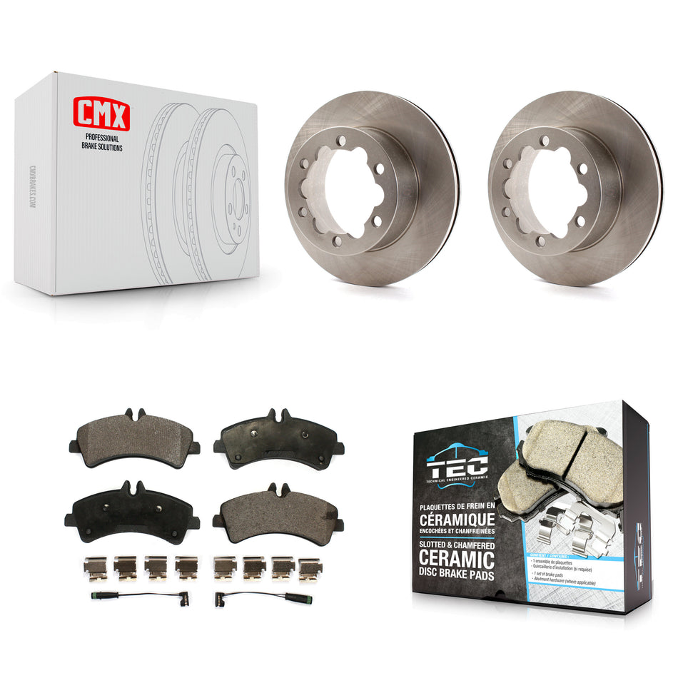 Rear Disc Brake Rotors And Ceramic Pads Kit For Sprinter 3500 Mercedes-Benz Dodge Freightliner K8T-101791